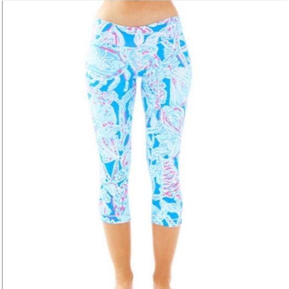 Lilly Pulitzer Luxletic Pants - Lilly Pulitzer Luxletic Weekend crop Into the Deep Sz Small Resort Wear